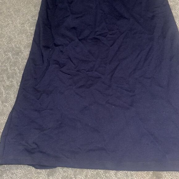 STAUD Navy/White Augustine Womens Knit Square Neck Maxi Dress Sz S NWOT - Picture 5 of 11